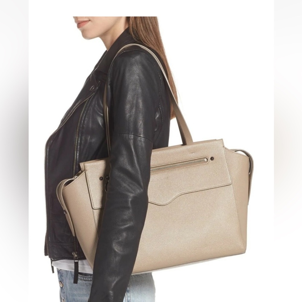 Rebecca Minkoff Large Gabby Leather Tote - Sandrift (Greyish Beige)